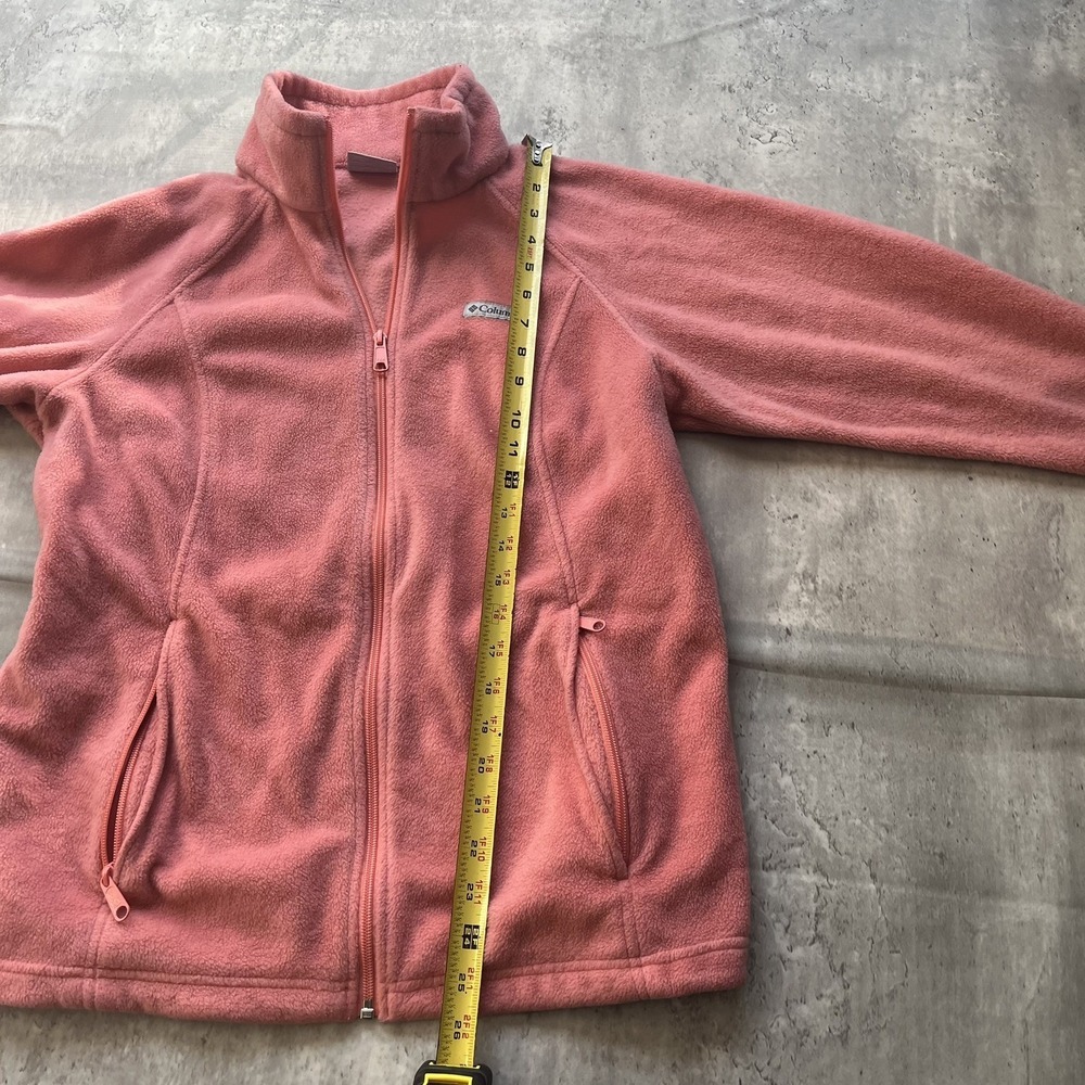 Columbia Sweater Womens L Pink Fleece Outdoor Zip Sweatshirt Jacket Gorpcore - Picture 4 of 7